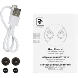 Навушники 2E RainDrops Light True Wireless White - мініатюра 3