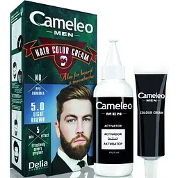Крем-фарба для волосся, бороди та вус Delia Cameleo відтінок 5.0 Світло-коричнева 30 мл - мініатюра 2