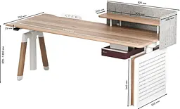 Геймерський стіл Sihoo D07 1.8m Maple/White (D07A-102/D07J-102-AB/D07-P) - мініатюра 2