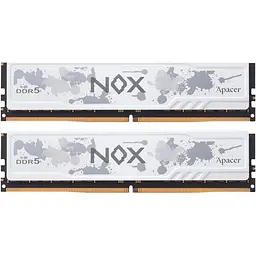 Модуль пам'яті Apacer DDR5 32Gb (2x16) 5600Mhz NOX White (AH5U32G56C522MWAA-2)