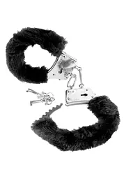 Наручники Pipedream Fetish Fantasy Beginner's Furry Cuffs чорний - мініатюра 3