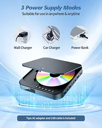 Міні-DVD-плеєр DESOBRY - компактний HD 1080p-плеєр для телевізорів з HDMI, безкоштовно для всіх регіонів, CD/DVD, USB/TF, пульт - мініатюра 2