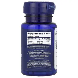 Вітамін K2 MK-4 Mega Vitamin K2 45000 mcg, 30 капсул Life Extension vit0004476 - мініатюра 2