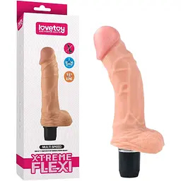 Реалістичний вібратор Lovetoy Reel Feel Flexi 22 см тілесний
