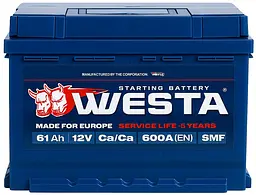 Автомобільний акумулятор WESTA 61 Ah / 600 A Premium R правий плюс (242x175x190) WPR610