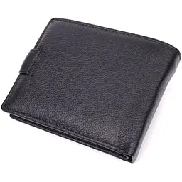 Цікавий гаманець із блоком під документи з натуральної шкіри ST Leather 22480 чорний - мініатюра 6