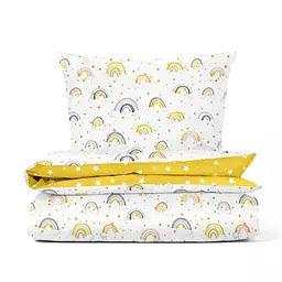 Дитяча постіль Cosas Rainbows без простирадла 110х140 см (RainbowstarYellow_140_2)