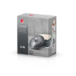 Каструля з кришкою Bergner Excalibur сіра 20 см 2,2 л (BG-36100-GY) - мініатюра 4