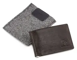 Чоловічий шкіряний затискач для грошей GRANDE PELLE 12х8х1 см acs0024460 - мініатюра 5