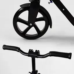 Самокат Best Scooter 60х13х100 см Чорно-блакитний 000231430 - мініатюра 5