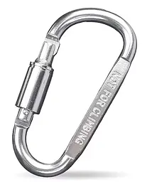 Карабін із муфтою Solve Aluminum Carabine Білий до 100 кг алюмінієвий сплав Screwlock KT7000801