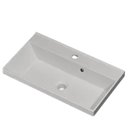 Раковина матова врізна Amidicon Rubicon 60 600x350 з литого каменю RUBICON_60_MAT, Білий матовий - мініатюра 2