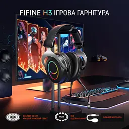 Навушники Fifine RGB чорні (H3) - мініатюра 13