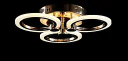 Люстра стельова LED Splendid Ray LK65/3, 80W, золото, білий, сучасний стиль з пультом, димером - мініатюра 3