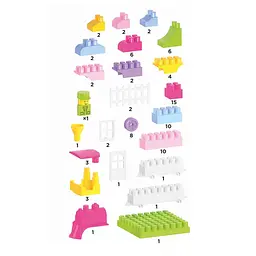 Дитячий конструктор "Building blocks" ТехноК 6535TXK, 90 деталей - мініатюра 3