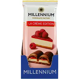 Уцінка. Шоколад Millennium La Creme Edition молочний з кремовою та малиновою начинкою 100 г  - мініатюра 3