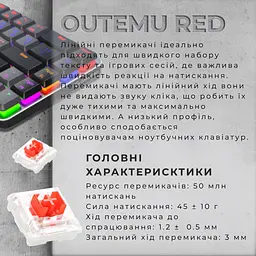 Клавіатура GamePro Red Swich Low Profile Wireless Dark Gray бездротова (MK122R) - мініатюра 8