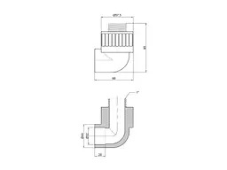 Кут Thermo Alliance 1" 90° d 32мм поліпропіленовий 1"З для поліпроп. труб (DSE406) - мініатюра 2