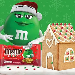 Драже M&M's Minis Peanut Butter Milk Chocolate Red & Green Christmas Candy Baking Bits 283 г - мініатюра 3