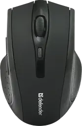 Мышь беспроводная Defender Accura MM-665, черный, USB, оптическая, 800/1200/1600 dpi, 6 кнопок, 2xAAA (52665)