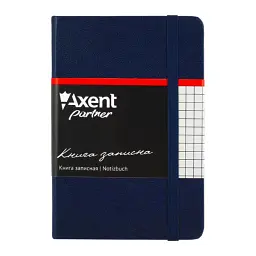 Книга записна Axent Partner, 95х140 мм, 96 аркушів, клітинка, синя (8301-02-A)