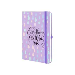 Книга записна Optima Everything OK А5, тверда паперова обкладинка, гумка, лінія (O20812-42)