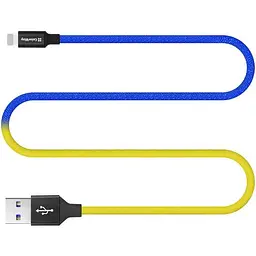 Кабель ColorWay USB - Apple Lightning National 2.4А 1м Blue Yellow - мініатюра 4