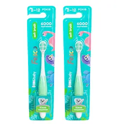 Дитяча зубна щітка Fesco Soft brush 2-12р. 2шт салатова