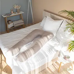 Подушка Ideia П-подібна для вагітних, 140x75x20 см, сірий (8-33722 сіро/біла) - мініатюра 8