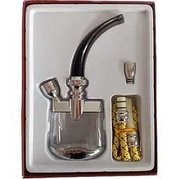 Похідний міні Кальян Hengda HD-802 №158-808 Silver (12245) - мініатюра 3