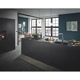 Мийка для кухні Grohe 610 x 457 мм, Granite Black (31655AP0) - мініатюра 6