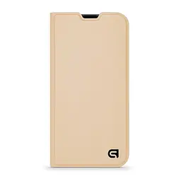 Чехол-книжка для Xiaomi Redmi A5 4G (UA), OneFold Case, золотой, из экокожи (PU) и TPU, с магнитом, с подставкой и отделением для карт, трансформируется в подставку, противоударный, защита всего корпуса, ArmorStandart (ARM85945)