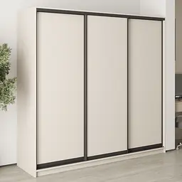 Шафа-купе тридверна MebelStar Стандарт BG 3ДСП 220x60x210 см Кашемір (MBS-8266)