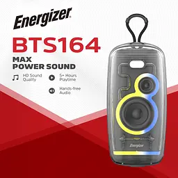Акустична система 1.0 Energizer 16Вт Bluetooth 5.2/MicroSD/USB/AUX/FM/TWS, IPX65, чорна - мініатюра 3