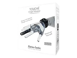Вибратор Adrien Lastic Touche L -насадка на палец с браслетом, 8.9х2.2см, размер L, чёрный - миниатюра 4