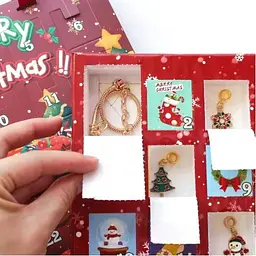Календар Адвент Merry Christmas Набір для створення прикрас з браслетами в стилі Pandora - мініатюра 3