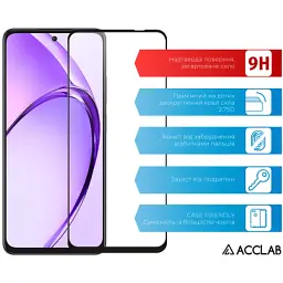 Скло захисне ACCLAB Full Glue Oppo A80 Black (1283126598883) - мініатюра 3