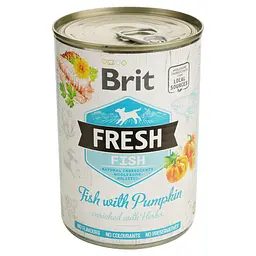 Вологий корм для дорослих собак всіх порід Brit Fresh Fish & Pumpkin з рибою і гарбузом 400 г - мініатюра 2