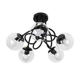 Люстра кульки модерн Levistella 7529910-5 BK+CL