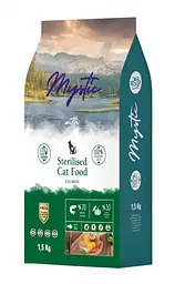Сухий корм для стерилізованих котів беззерновий Mystic 1,5 кг - лосось