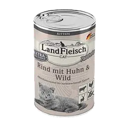 Консерви для кошенят LandFleisch Kitten Pastete Rind mit Huhn & Wild (яловичина, птах, дичина) 400 г