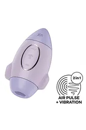 Вакуумний стимулятор клітора з вібрацією Satisfyer Mission Control фіолетовий - мініатюра 5