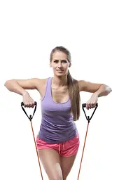 Трубчастий еспандер для фітнесу з ручками Latex resistance tube 20LB U-powex 9 кг fit0012633 - мініатюра 5