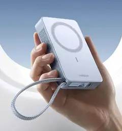 Магнітний павербанк Ugreen з бездротовою MagSafe зарядкою блакитний 30W 10000 мАч - мініатюра 14
