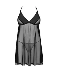 Пеньюар та трусики Obsessive Latinesa babydoll & thong XL/2XL - мініатюра 3
