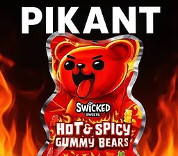 Гострі желейні цукерки Swicked Hot & Spicy Gummy Bears 100г - мініатюра 4