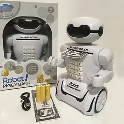 Дитячий Іграшковий Сейф Робот з Електронним Кодовим замком і Нічником Robot Piggy Bank - мініатюра 3
