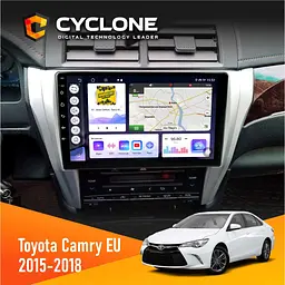 Штатна магнітола Toyota Camry 2015-2018 Cyclone C10-011 4x64, DSP Cyclone (НФ-00005305)