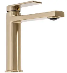 Змішувач для умивальника Rea Verso низький brushed gold REA-B6555, Золотий - мініатюра 3