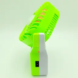 Вентилятор акумуляторний із сонячною батареєю та LED підсвічуванням з USB UKC JA-1991 зелений - мініатюра 3